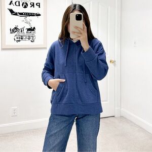 Free People Movement Work It Out Washed Blue Hoodie